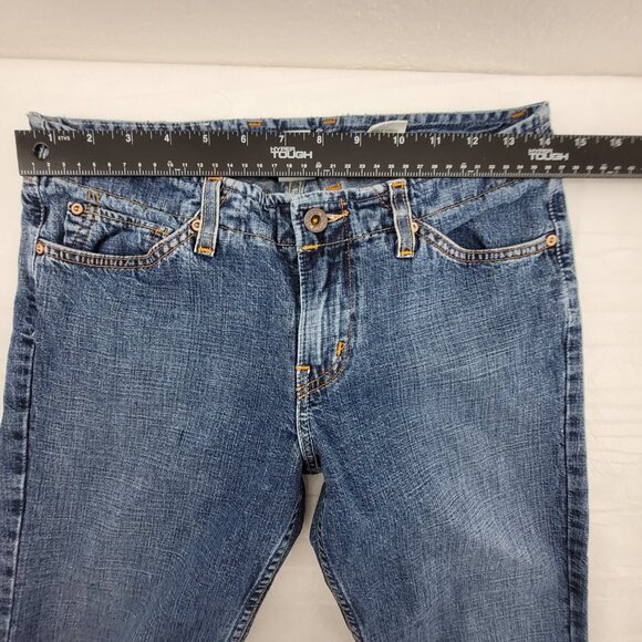 Vintage Lucky Brand Jeans Women's 2 Blue Wild Child Mid-Rise Boot Cut Slit USA - Picture 9 of 16